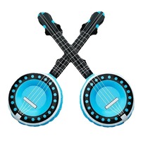 Instruments de musique Guitare Radio Microphone Scène Accessoires d'instruments de musique Flamme Guitare gonflable colorée Jouets pour
