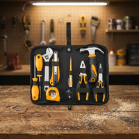 Ensemble d'outils ménagers de 9 pièces, clé à molette, marteau, outils de réparation généraux pour la maison
