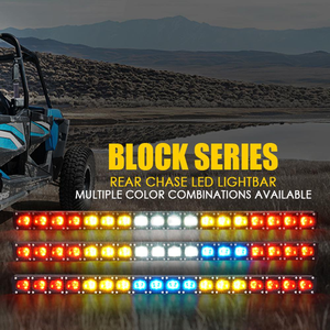 ไฟสโตรบสีเหลืองขนาด 30 นิ้ว พร้อม 9 รูปแบบการกระพริบ 90 วัตต์ ไฟ LED ไล่ตามด้านหลังกำลังสูง IP65 กันกระแทก สำหรับ SSV ATV UTV RZR SXS 4X4 - Product Image 2