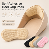 Coussinet adhésif anti-frottement pour talon en mousse texturée gaufrée, forme cacahuète, 4 couleurs, pour escarpins, ballerines, mocassins et baskets