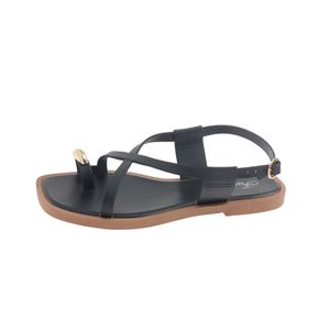 Sandalias de verano 2026 de nueva llegada para mujer, estilo romano, de color liso, antideslizantes, con puntera plana, tira trasera y diseño hueco, sin cordones - Product Image 5