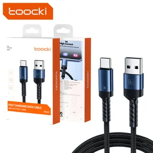 Toocki all'ingrosso cavo di ricarica rapida PD in lega di alluminio USB-A a tipo-C cavo di ricarica 3A cavo dati 1M/2M/3M cavo Usb tipo-c