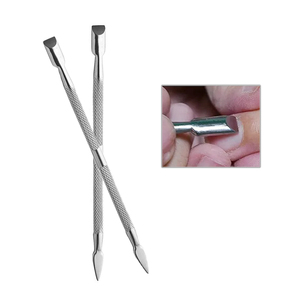 Salon Nail Pusher Straight <b>Edge</b> <b>Cutter</b> Double Ended Stainless Steel Cuticle Remover Manicure Tool - Product Image 6
