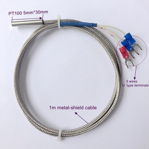 เซ็นเซอร์ Pt100อุณหภูมิสูง <span class=keywords><strong>PT1000</strong></span>หัววัด RTD สามสาย - Product Image 2