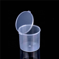 Boîte de rangement en plastique recyclable de petite taille, cylindrique, pour bijoux et électronique, avec couvercle