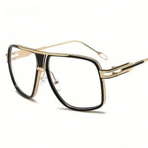 Lunettes de soleil carrées classiques vintage personnalisées en gros, lunettes de soleil pour hommes en métal UV400 - Product Image 6