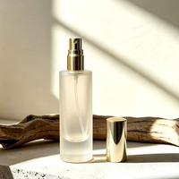 Flacon pulvérisateur en verre vide rechargeable, atomiseur à pompe, parfum, brume fine, cosmétiques transparents, voyage, bouchon métallique, logo personnalisé, OEM