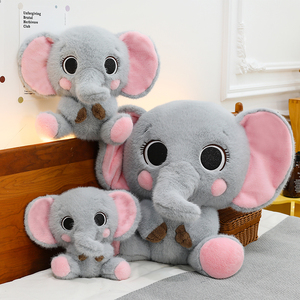 Peluche Elefante Personalizzato OEM, Giocattolo Morbido Ricamato a Forma di Cartone Animato, Imbottitura in Cotone PP Super Morbida, Antistress - Product Image 2