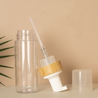 Flacons pompe en bambou et plastique de luxe 150 ml 180 ml pour mousse nettoyante, cosmétiques, soins du visage et emballages autobronzants