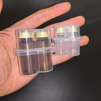 Boîte de rangement en plastique à 2 compartiments pour petits flacons de 3 ml et 10 ml, idéale pour l'emballage portable de poudre lyophilisée de peptides - Vente en gros