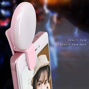 ไฟวงแหวน LED แบบพกพาขนาดเล็กสำหรับสมาร์ทโฟน ชาร์จซ้ำได้ ใช้สำหรับถ่ายเซลฟี่และไลฟ์สด - Product Image 2
