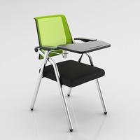 Fauteuil de formation pliant en maille avec tablette d'écriture pour étudiants, mobilier scolaire à faible MOQ, idéal pour les cours et le bureau