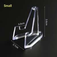 Support d'affichage triangulaire en plastique transparent Wugeon Wugeon-029, petit support pour pièces commémoratives, objets de collection, souvenir de bureau