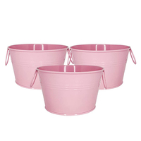 Panier noir mat 3.5 pouces large bouche boîte métal faveur seau festival bonbons cadeau fête galvanisé seaux