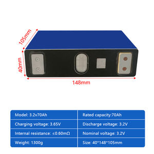 Celda de batería de alta calidad 3,2 V 70ah 50ah batería de energía de fosfato de hierro y litio para almacenamiento de energía de batería de vehículo eléctrico - Product Image 2