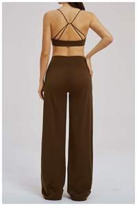 กางเกงขายาวเอวสูงทรงครอสแบบใหม่ ชุดออกกำลังกาย เสื้อชั้นในกีฬาเซ็กซี่ ชุดพิลาทิส ชุดลำลอง ชุดโยคะสุดเก๋ ระบายอากาศได้ดี - Product Image 4