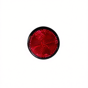 Reflectores Redondos de Plástico para Autos, Rojos, de 6 cm, con Cinta Adhesiva de 3 m, para la Seguridad del Vehículo - Product Image 1