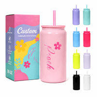 Gobelet isotherme personnalisé avec logo, 16 oz, en acier inoxydable 304, pour café et vin, avec paille et couvercle, idéal pour les filles, cadeau de voyage