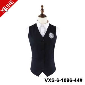 Logrotr-Chaleco clásico para hombre, ropa Formal de color negro <span class=keywords><strong>s</strong></span>ólido, bordado personalizado - Product Image 2