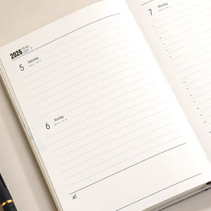 2026 A5 carnet de notes en cuir avec couverture de coloriage de style imprimé boucle magnétique agenda calendrier avec <span class=keywords><strong>plan</strong></span> d'horaire - Product Image 4