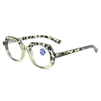 TY422 1pc Lunettes de lecture correctrices unisexes pour hommes et femmes, monture ronde fine en PC, anti-lumière bleue, durables, pour presbytie