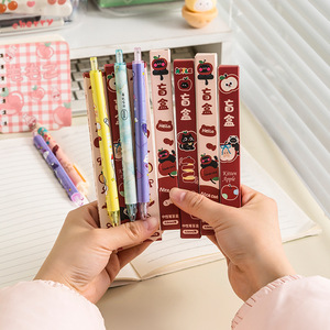Bolígrafo de gel rojo con diseño de caja mágica de Apple, caja sorpresa, bolígrafo neutro para niños, material escolar, escritura, uso en oficina, carcasa de plástico con cierre a presión - Product Image 2