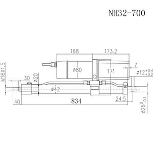 Cylindre hydraulique miniature à tige poussoir NH32-700, directement du fabricant, dispositif de levage hydraulique pour camion à benne basculante, mini presse hydraulique - Product Image 5