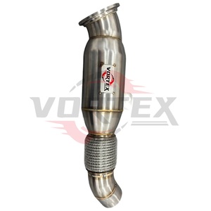 ท่อลงแคท Vortex 304 สแตนเลสสตีล หนา 1.5 มม. แบบไหลสูง สำหรับ B58 3.0T M340i/M240i G20/G42 ปี 2019-2025 พร้อมแผ่นกันความร้อน แบบดิบ ไม่มี CEL - Product Image 4