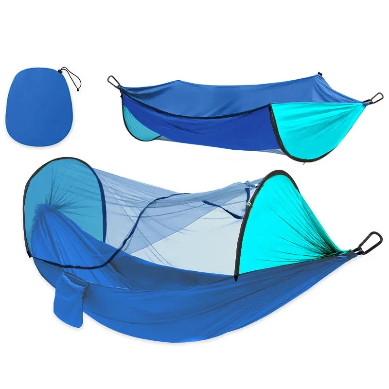 Einzigartige boot förmige schnell zu öffnende hängende Schaukel Nylon Ripstop schlafen regens ichere tragbare Camping abnehmbare fliegende Zelt Hängematte