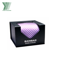 Boîte cadeau carrée à fermeture magnétique rigide de haute qualité en gros personnalisée Boîte d'emballage pour cravate pour homme avec plateau intérieur
