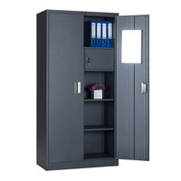 Fournisseur de garde-robe Cablets de rangement en métal kd Casier en métal Armoire 2 portes Casier en acier avec étagères