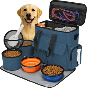 Bolsa de Viaje para Perros al por Mayor, Set de Viaje de Fin de Semana para Mascotas, Organizador de Transporte Aprobado por Aerolíneas para Perros y Gatos con Bolsillos Multifuncionales - Product Image 3