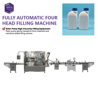 Machine de remplissage volumétrique automatique à quatre têtes de haute qualité pour bouteilles en verre, haute productivité, remplissage précis