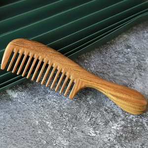 Wooden Massage <b>Comb</b> Sandalwood <b>Wide</b> Tooth Large Size For Home Use - Product Image 3