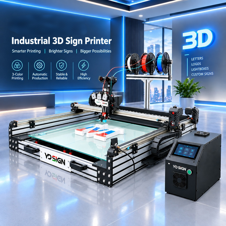 Printing Sign Machine YDSIGN Industrial 3D Printer Sign Led 3D Printer Large Machine 3d ...