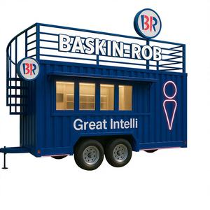 Nouvelle remorque alimentaire mobile multifonctionnelle d'Australie, conteneur-cuisine avec structure en acier pour hôtels et villas - Product Image 1