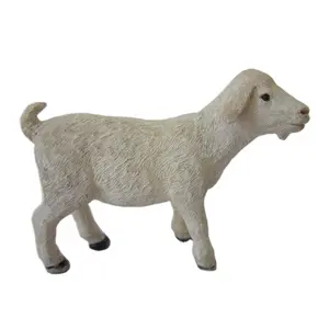 聚树脂绵羊形雕像，手绘微型绵羊收藏品