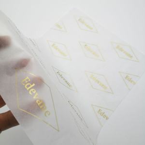 Papel de Seda Blanco para Envolver Regalos con Impresión de Logotipo Dorado Personalizado para Cajas de Zapatos - Product Image 2