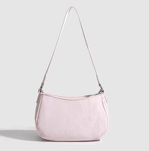 2025 Alibaba en línea moda Rosa señora bolso PU Honda cadena de metal, nuevo diseño mujer noche belleza hombro bolso OEM - Product Image 3