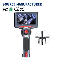 Offre Spéciale : Endoscope à LED Blanches avec Écran IPS 4,5 Pouces 1080P, Rotation à 360°, Articulation, Étanchéité IP67 et Batterie au Lithium
