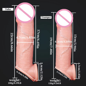 Manchon de pénis à dents de loup pour agrandissement et croissance, <span class=keywords><strong>préservatif</strong></span> de simulation, allongeant, épaississant et retardant, pour adulte - Product Image 3
