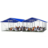 Cages à volailles pliables et détachables avec toile imperméable, cage d'élevage extérieure pour poulets, canards, oies, dindes