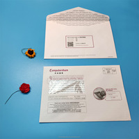 Bon marché, enveloppe personnalisée en couleur imprimée C5 C7 #9 10, enveloppe d'emballage en papier avec bande adhésive auto-scellante