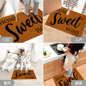 Felpudos fáciles de limpiar, felpudo para limpiar tus patas, Felpudo de cocina, alfombras de imitación de <span class=keywords><strong>coco</strong></span> para exteriores e interiores, alfombrilla de PVC antideslizante - Product Image 4
