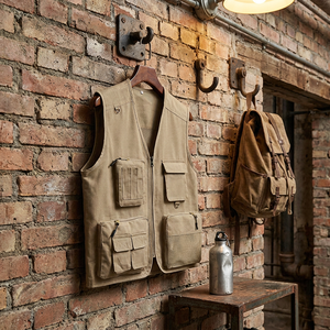 Gilet Multitasche Autunnale in Poliestere Cotone Antipiega con Cerniera e Scollo a V, Personalizzabile con Logo Ricamato, per Volontari, Consegna ODM, <span class=keywords><strong>Chauffeur</strong></span>, OEM - Product Image 1