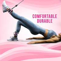 Logo personnalisé Fitness Cheville Boucle Bretelles Bracelet Gym Cheville Bretelles pour Câble Machines Cheville Bretelles Wraps