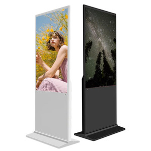 Écran numérique LCD 4K de 55 pouces sur pied, moniteur multimédia Android, kiosque totem pour menu numérique personnalisé en intérieur pour café - Product Image 2