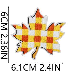 Decoraciones con Temática Otoñal, Hojas de Arce Bordadas, Parches Termoadhesivos de Hojas de Arce - Product Image 4