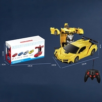 BJQ OEM 1/18 Coche RC Transformable 2 en 1: Vehículo Deportivo y Robot Deformable, Juguete de Control Remoto para Niños, Regalo