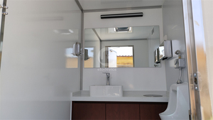 ห้องน้ำเคลื่อนที่ดีไซน์ทันสมัยยอดนิยมปี 2024 โครงสร้างเหล็กปรับแต่งได้สำหรับใช้งานกลางแจ้ง ผลิตจากวัสดุแผงแซนวิช - Product Image 4